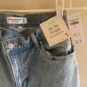 Abercrombie ultra high rise straight leg jeans